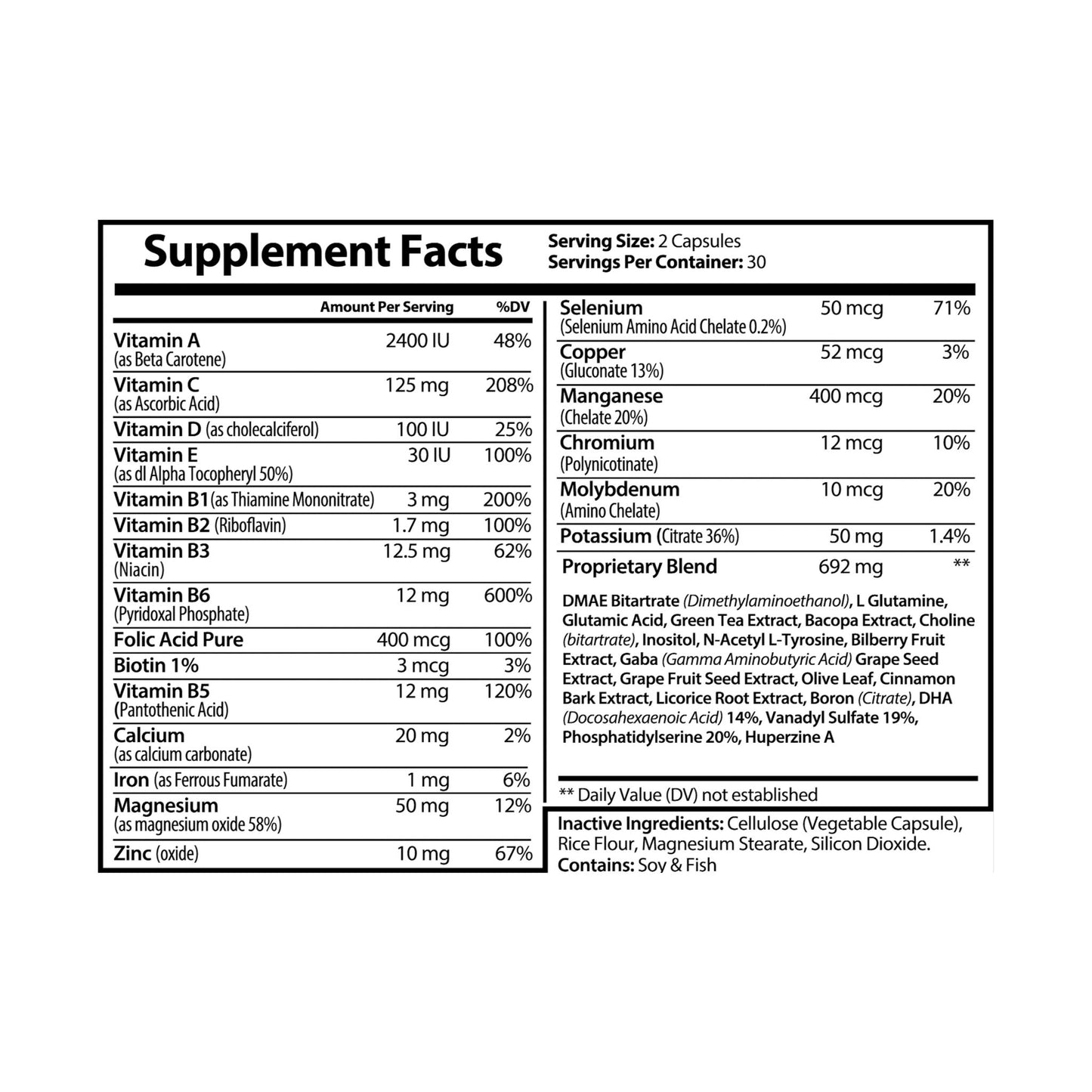 Lunera Wellness brain support complex supplement for women’s cognitive function and mental clarity