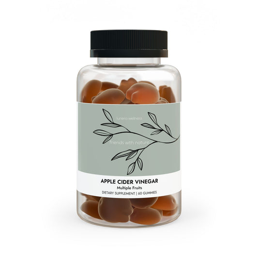 Lunera Wellness apple cider vinegar gummies for women's digestive health and weight management