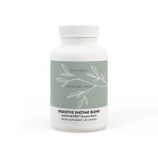 Lunera Wellness digestive enzyme blend for women’s digestive health, bloating relief, and comfort