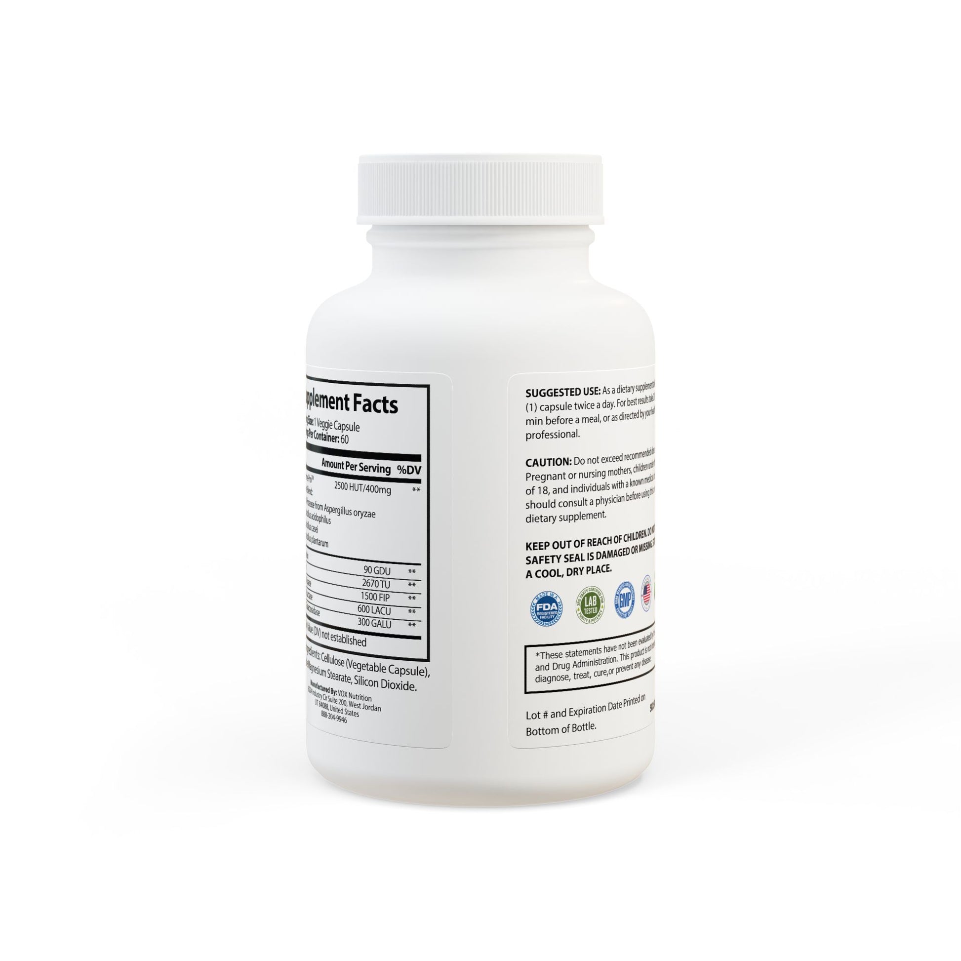 Lunera Wellness digestive enzyme blend for women’s digestive health, bloating relief, and comfort
