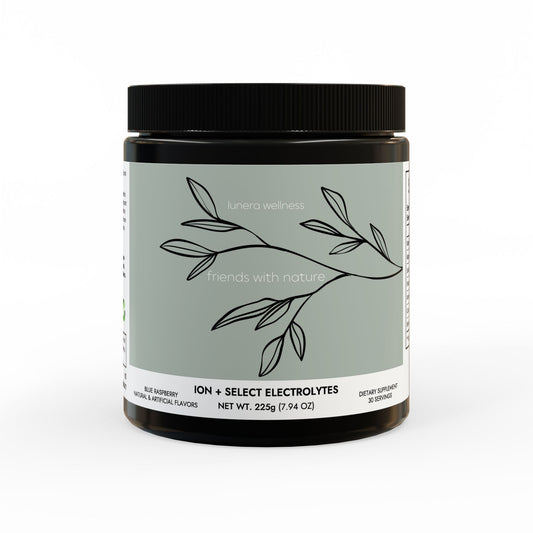 Lunera Wellness Ion + Select electrolytes for women’s hydration, energy, and performance support