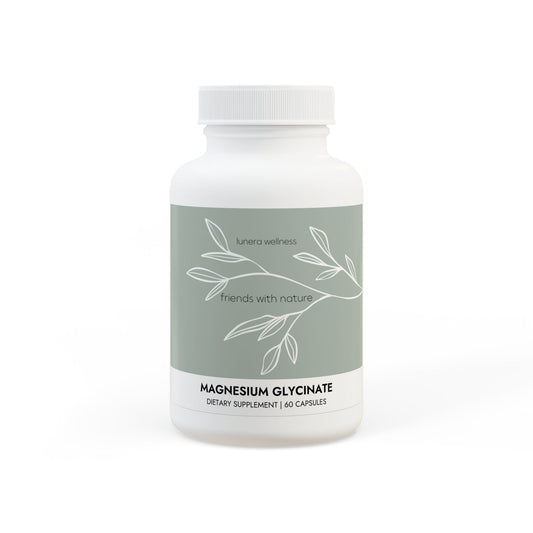 Lunera Wellness magnesium glycinate supplement for women’s relaxation, muscle health, and sleep