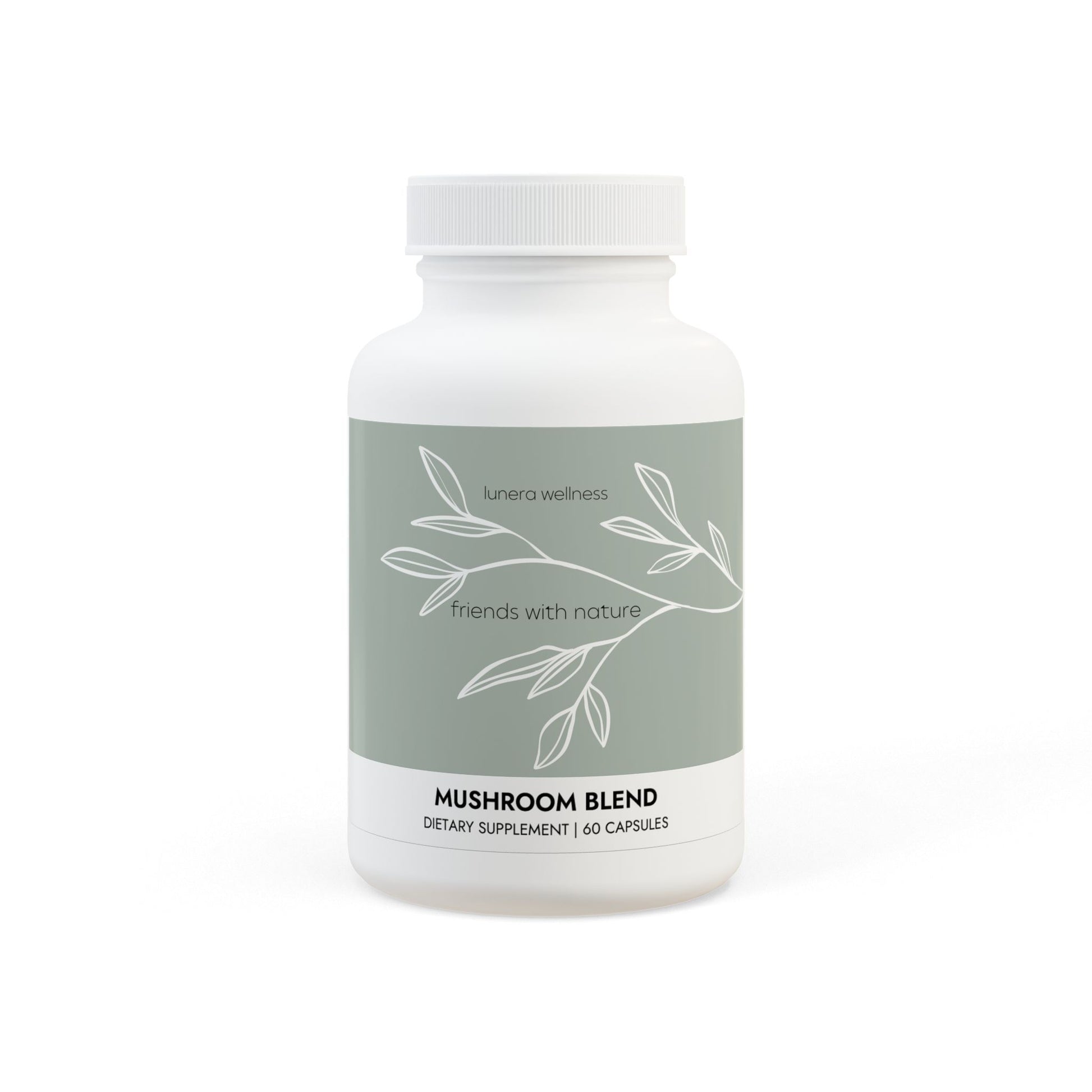 Lunera Wellness mushroom blend supplement for women’s immunity, energy, and cognitive support