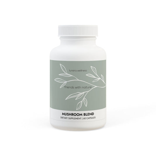 Lunera Wellness mushroom blend supplement for women’s immunity, energy, and cognitive support