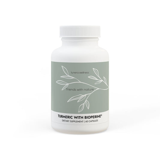 Lunera Wellness turmeric with Bioperine supplement for women’s joint health and inflammation support