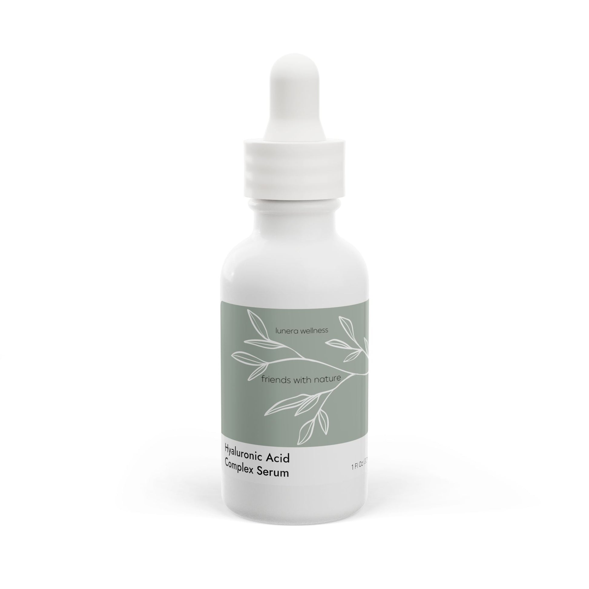 Lunera Wellness hyaluronic acid complex serum for women’s skin hydration, plumping, and smoothness